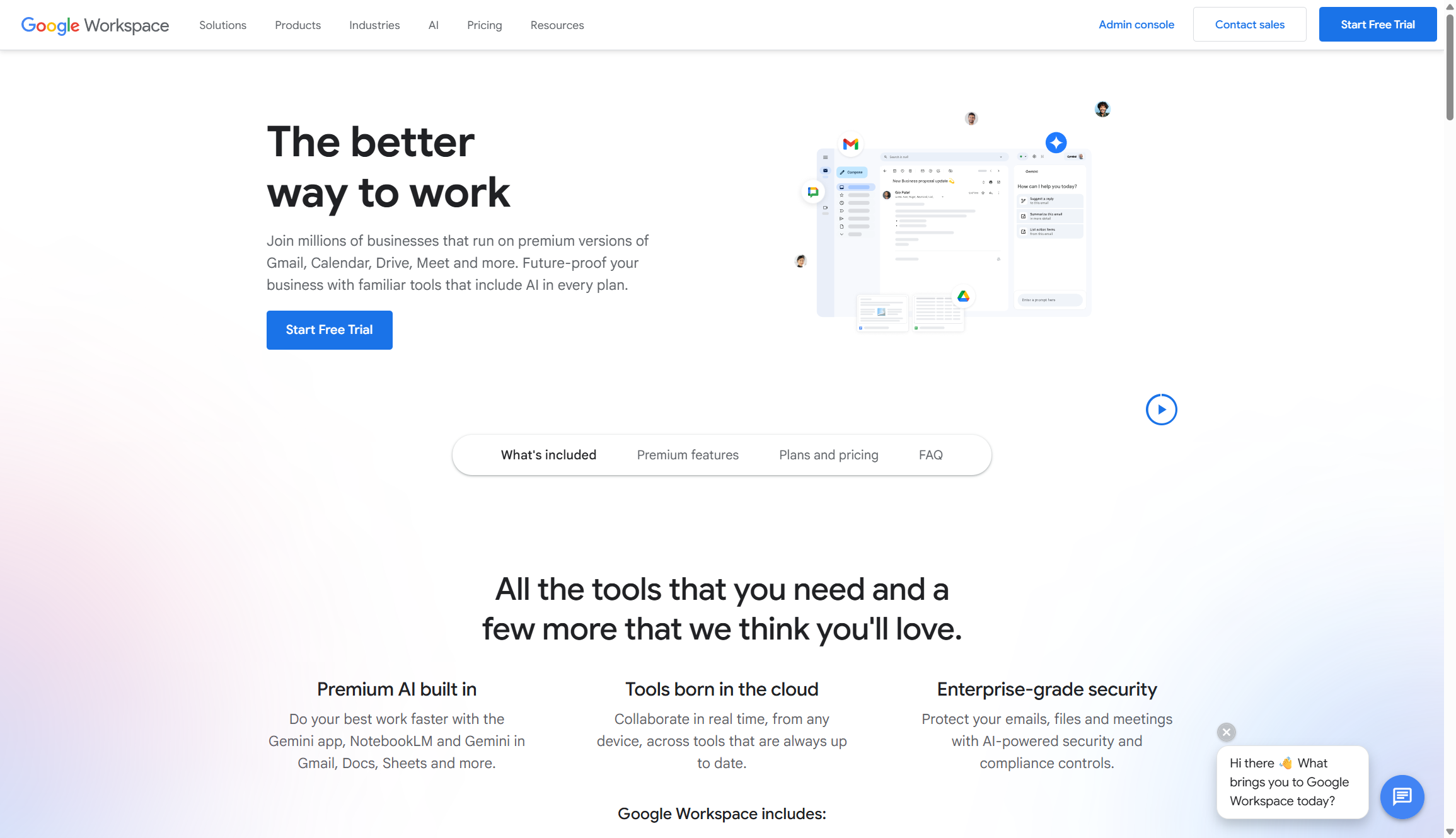 workspace homepage